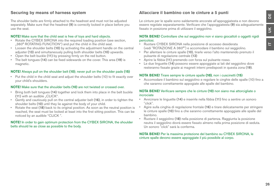 Cybex SIRONA User Manual | Page 28 / 120