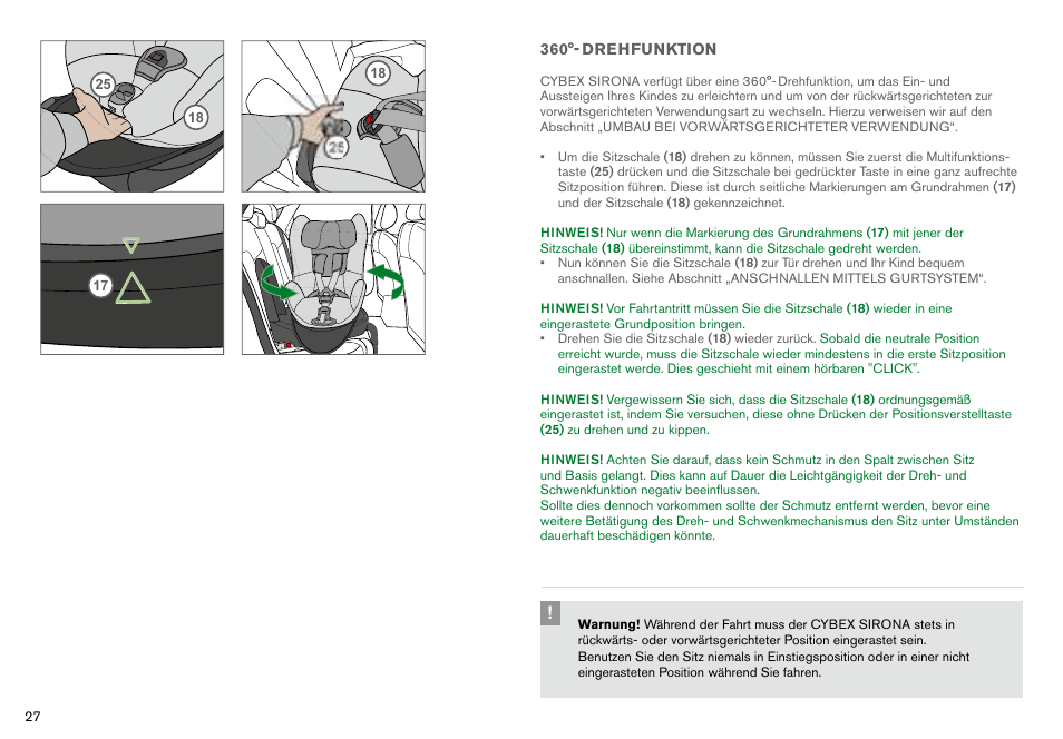 Cybex SIRONA User Manual | Page 29 / 120