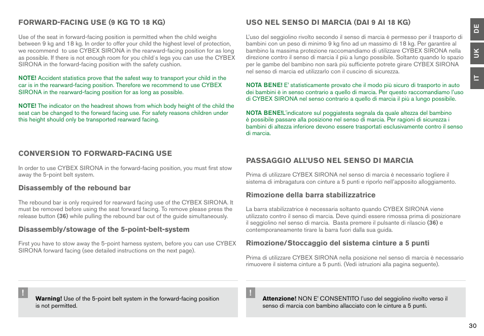 Cybex SIRONA User Manual | Page 32 / 120
