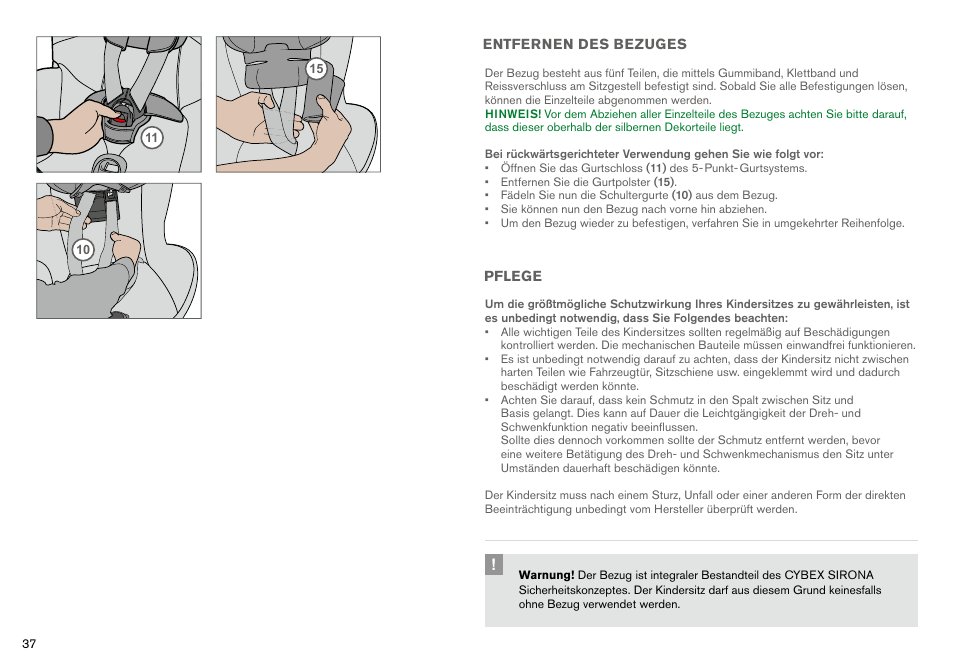 Cybex SIRONA User Manual | Page 39 / 120