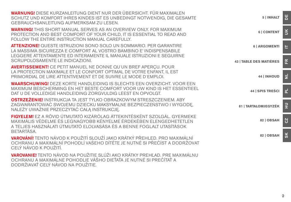 Cybex SIRONA User Manual | Page 4 / 120
