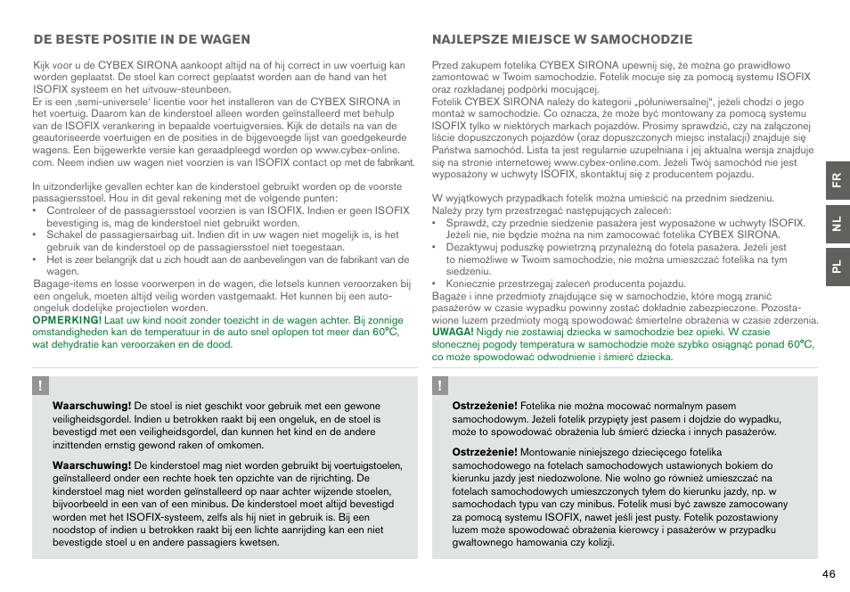 Cybex SIRONA User Manual | Page 48 / 120