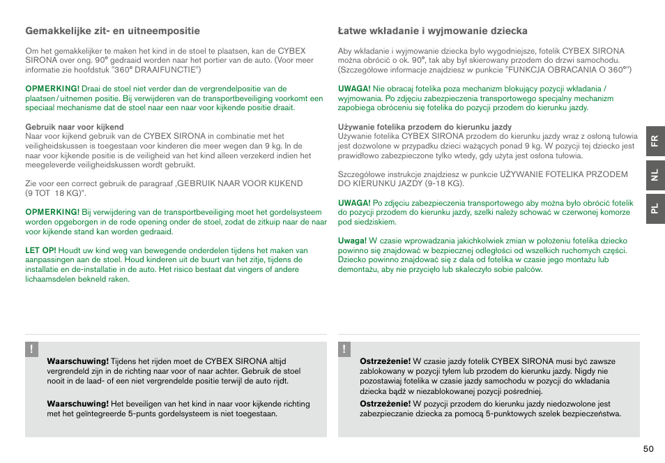 Cybex SIRONA User Manual | Page 52 / 120