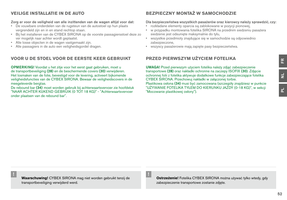 Cybex SIRONA User Manual | Page 54 / 120