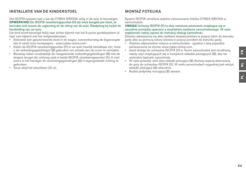Cybex SIRONA User Manual | Page 56 / 120