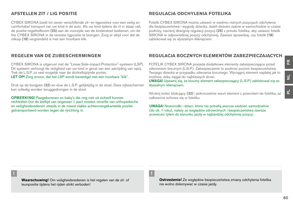 Cybex SIRONA User Manual | Page 62 / 120