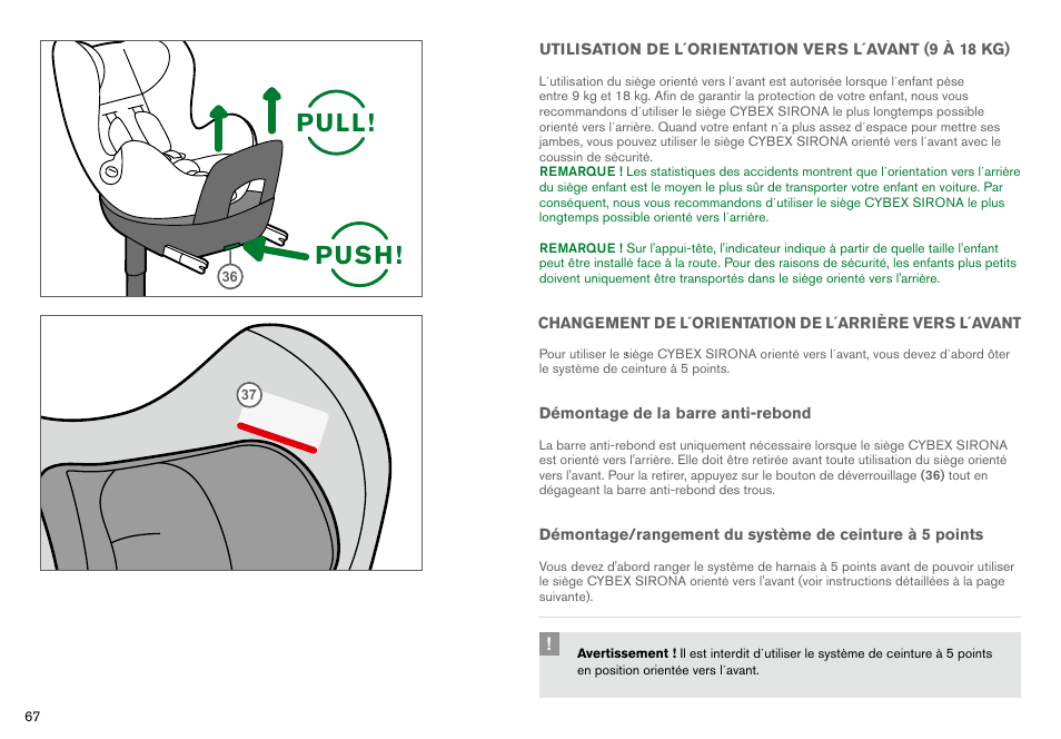 Pull! push | Cybex SIRONA User Manual | Page 69 / 120