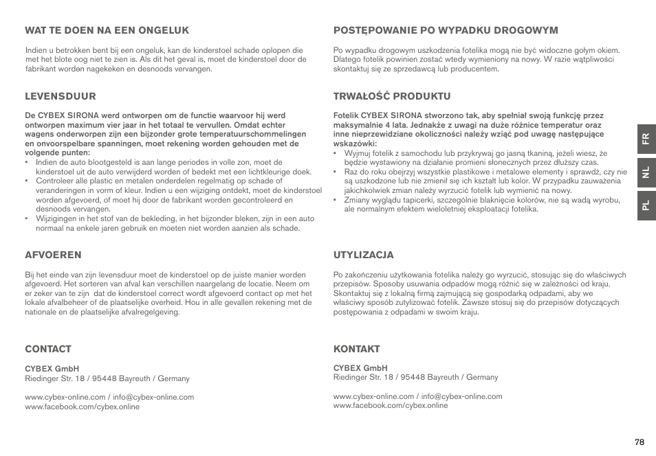 Cybex SIRONA User Manual | Page 80 / 120