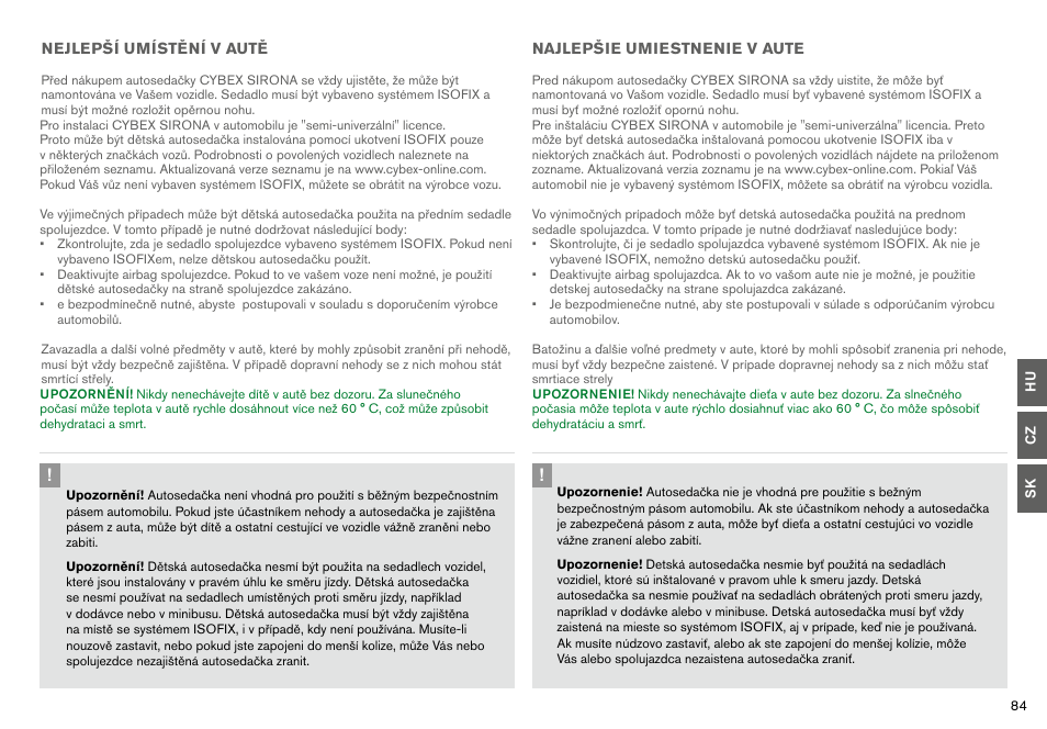 Cybex SIRONA User Manual | Page 86 / 120