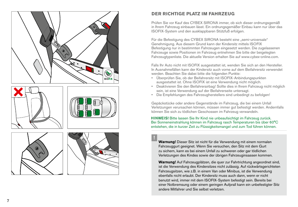 Cybex SIRONA User Manual | Page 9 / 120