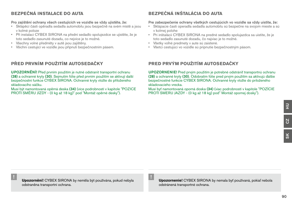 Cybex SIRONA User Manual | Page 92 / 120