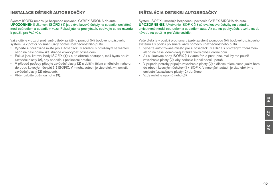 Cybex SIRONA User Manual | Page 94 / 120
