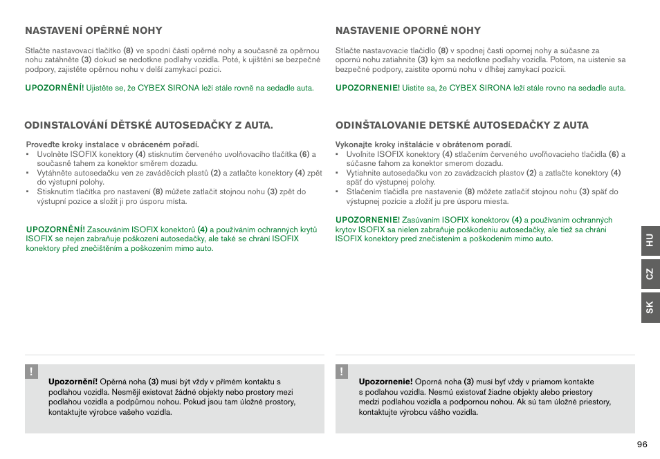 Cybex SIRONA User Manual | Page 98 / 120