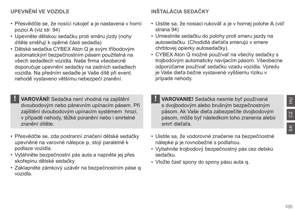 Cybex ATON Q User Manual | Page 105 / 132