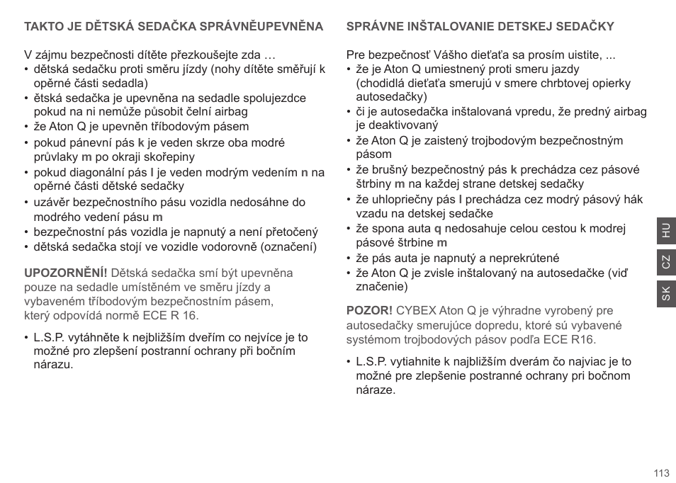 Cybex ATON Q User Manual | Page 113 / 132