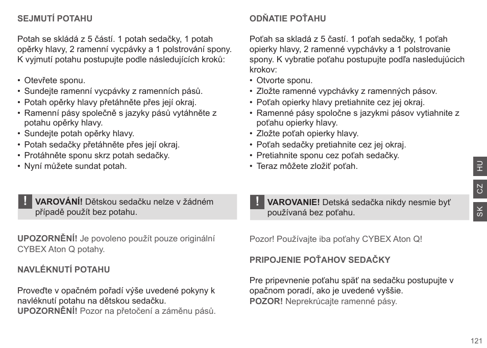 Cybex ATON Q User Manual | Page 121 / 132