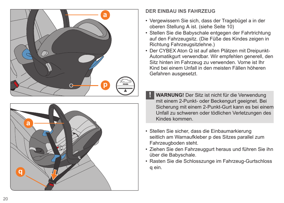 Pa a q | Cybex ATON Q User Manual | Page 20 / 132