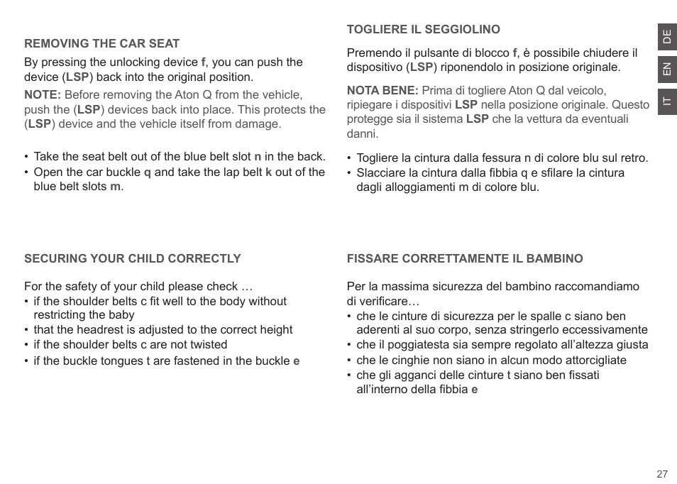 Cybex ATON Q User Manual | Page 27 / 132