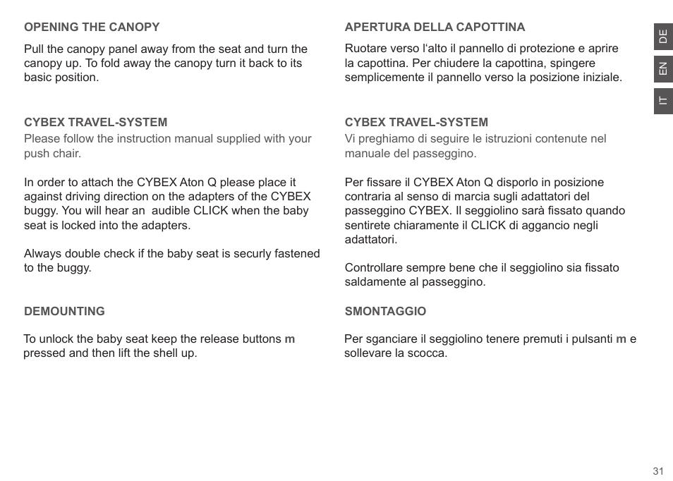 Cybex ATON Q User Manual | Page 31 / 132