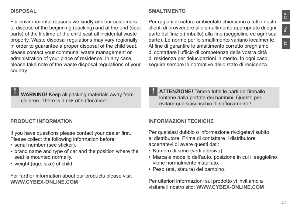 Cybex ATON Q User Manual | Page 41 / 132