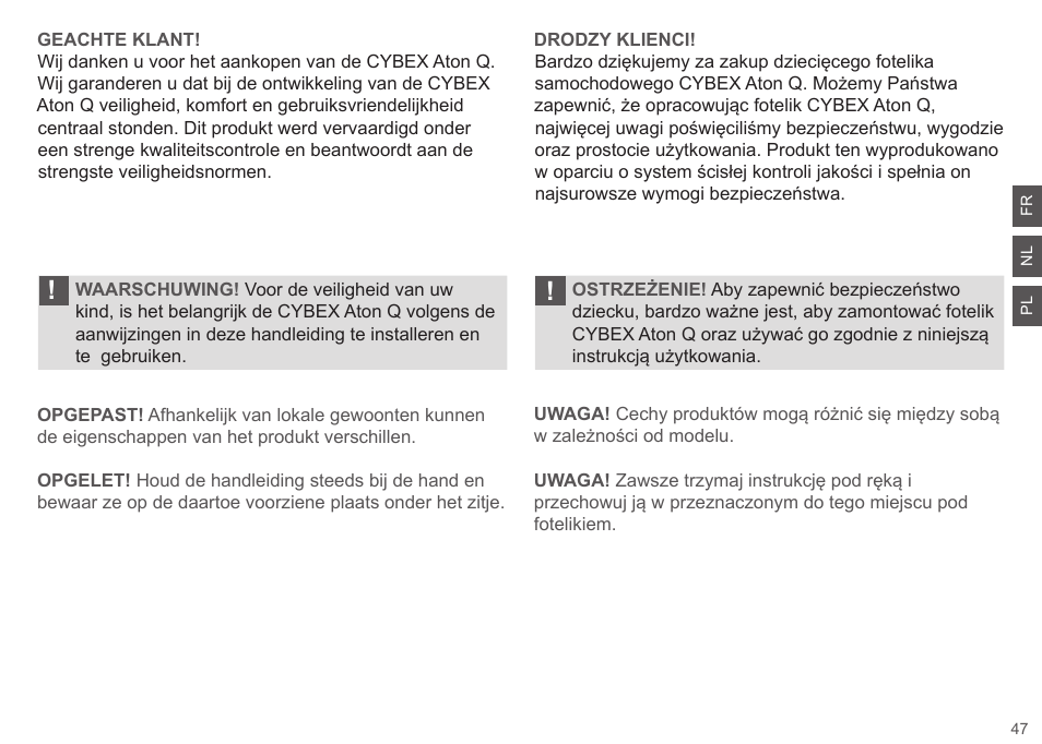 Cybex ATON Q User Manual | Page 47 / 132
