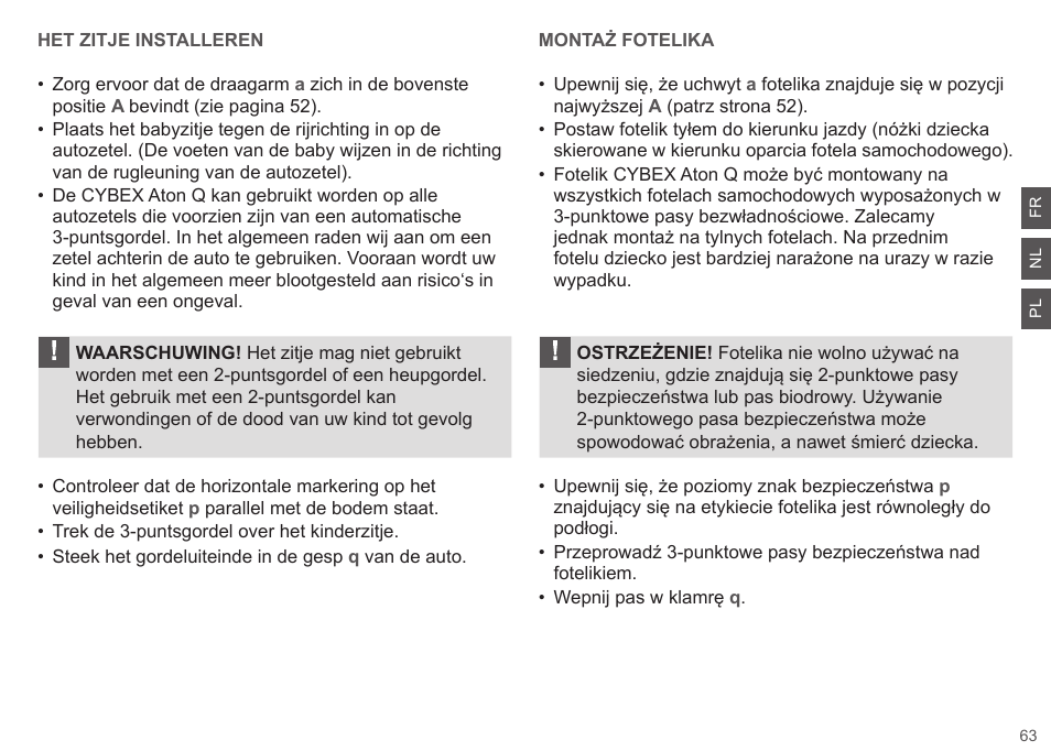 Cybex ATON Q User Manual | Page 63 / 132