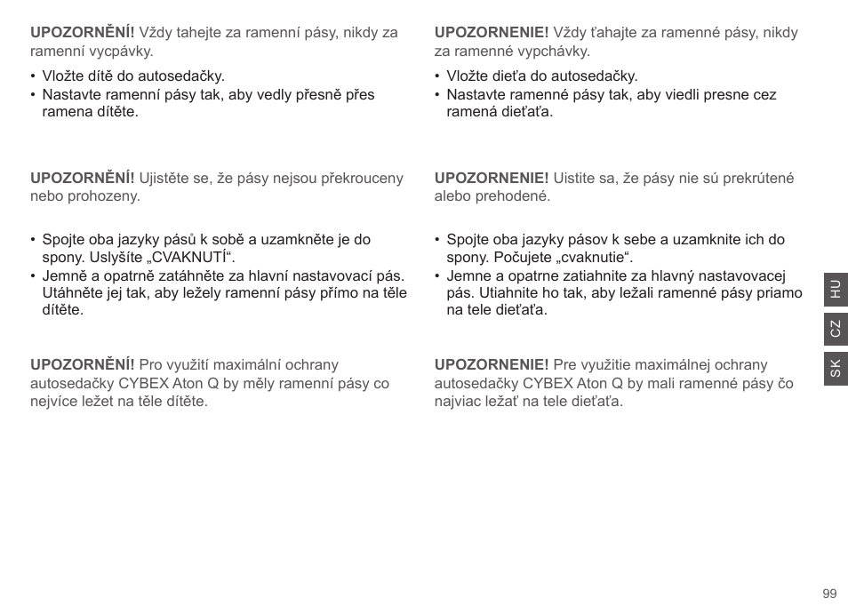 Cybex ATON Q User Manual | Page 99 / 132