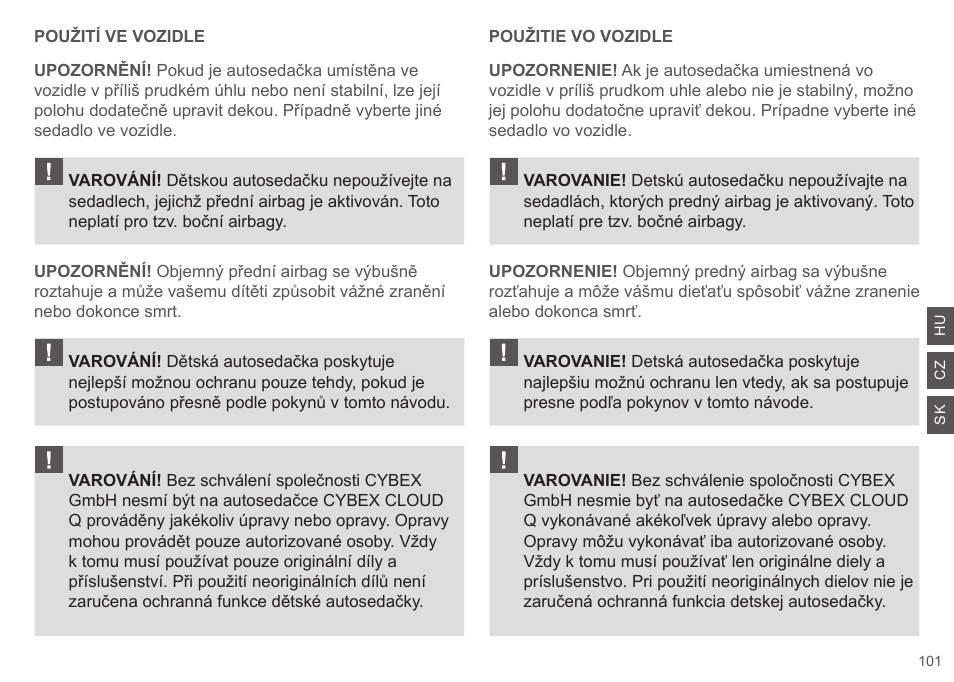 Cybex CLOUD Q User Manual | Page 101 / 190