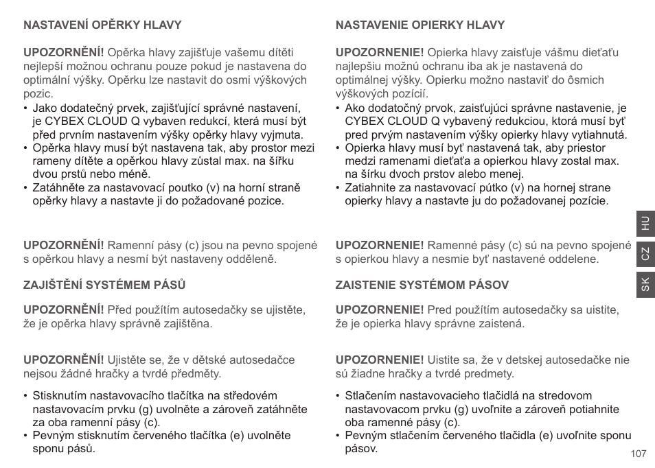 Cybex CLOUD Q User Manual | Page 107 / 190