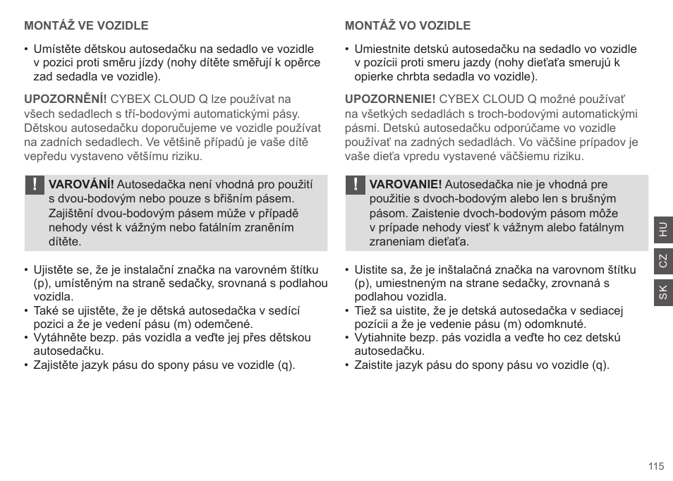 Cybex CLOUD Q User Manual | Page 115 / 190