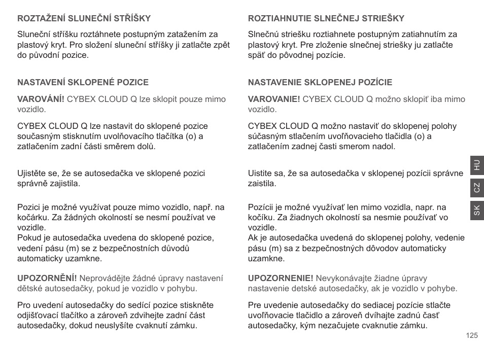 Cybex CLOUD Q User Manual | Page 125 / 190