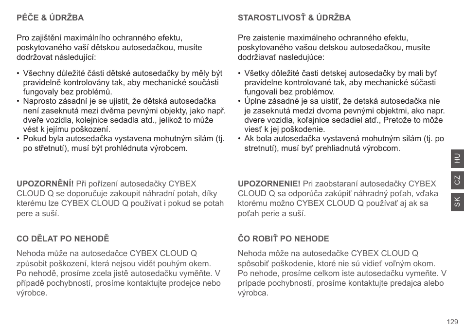 Cybex CLOUD Q User Manual | Page 129 / 190
