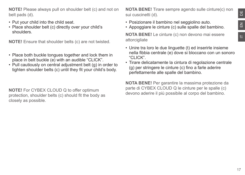 Cybex CLOUD Q User Manual | Page 17 / 190