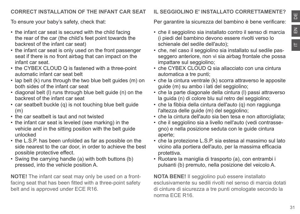 Cybex CLOUD Q User Manual | Page 31 / 190