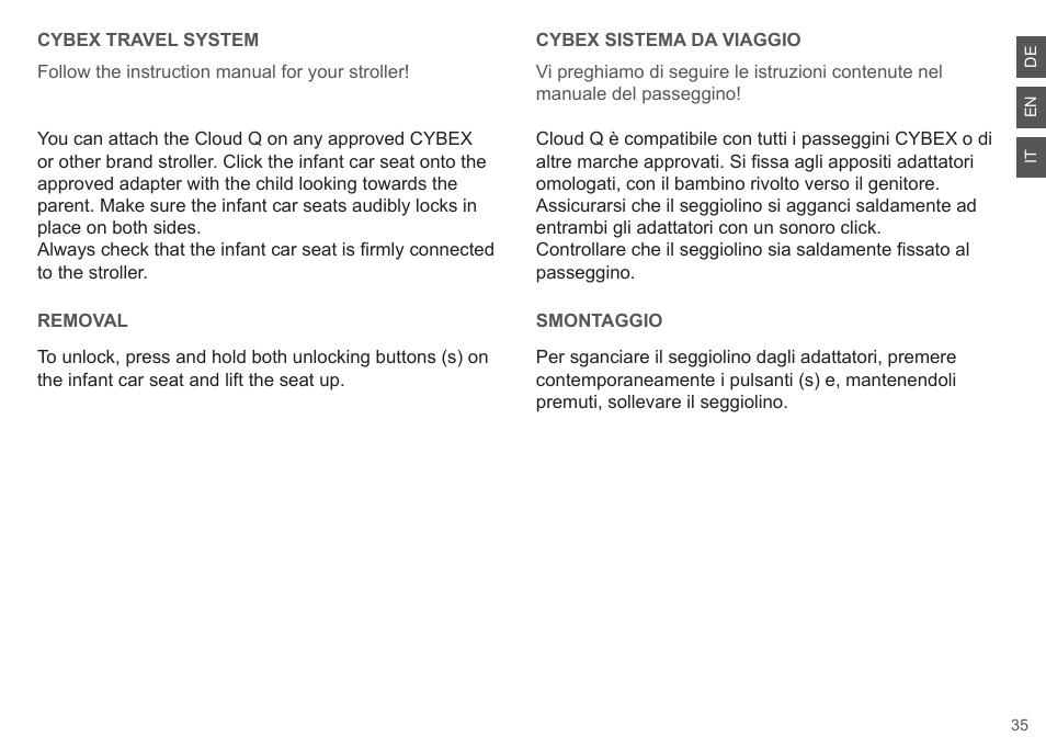 Cybex CLOUD Q User Manual | Page 35 / 190