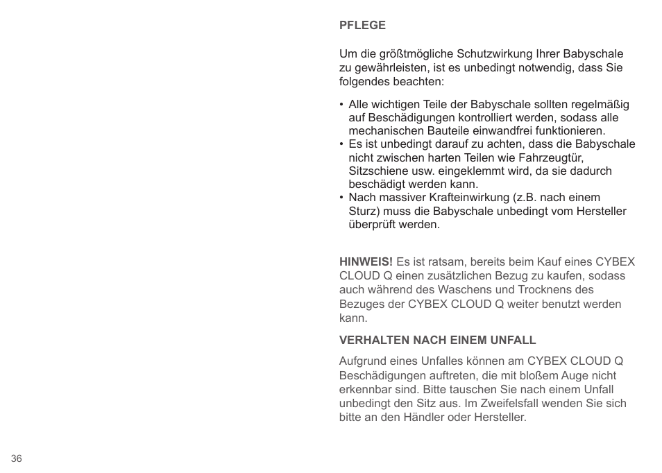 Cybex CLOUD Q User Manual | Page 36 / 190