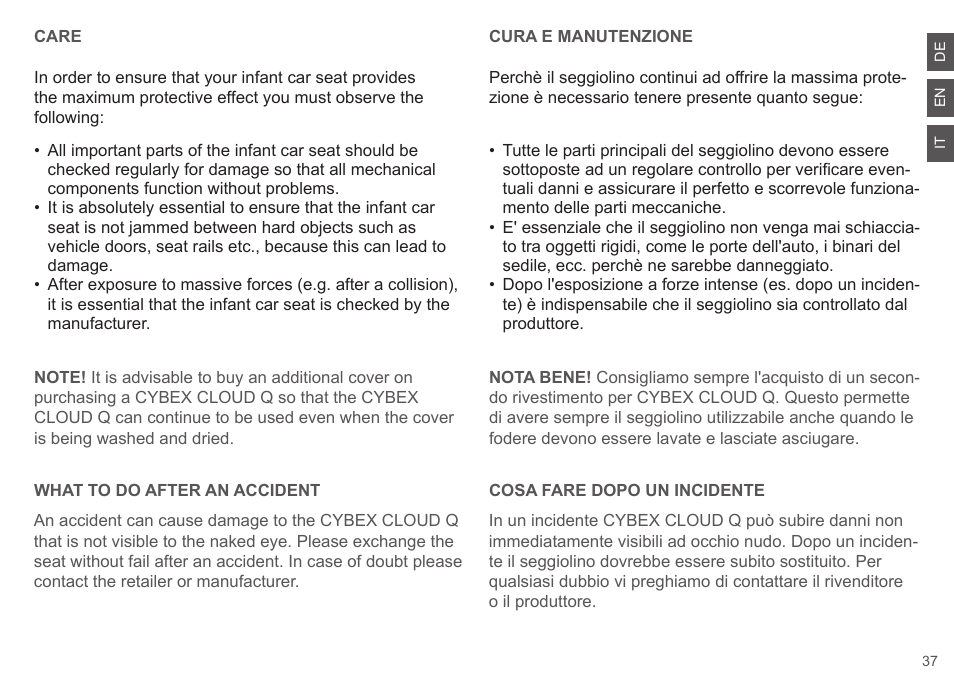 Cybex CLOUD Q User Manual | Page 37 / 190