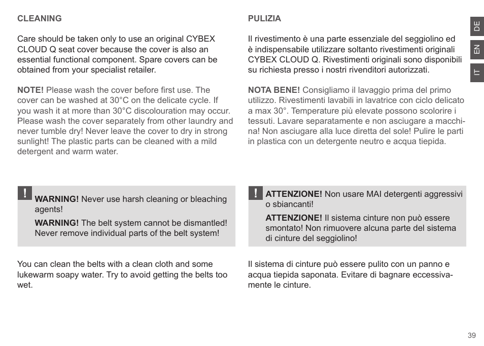Cybex CLOUD Q User Manual | Page 39 / 190