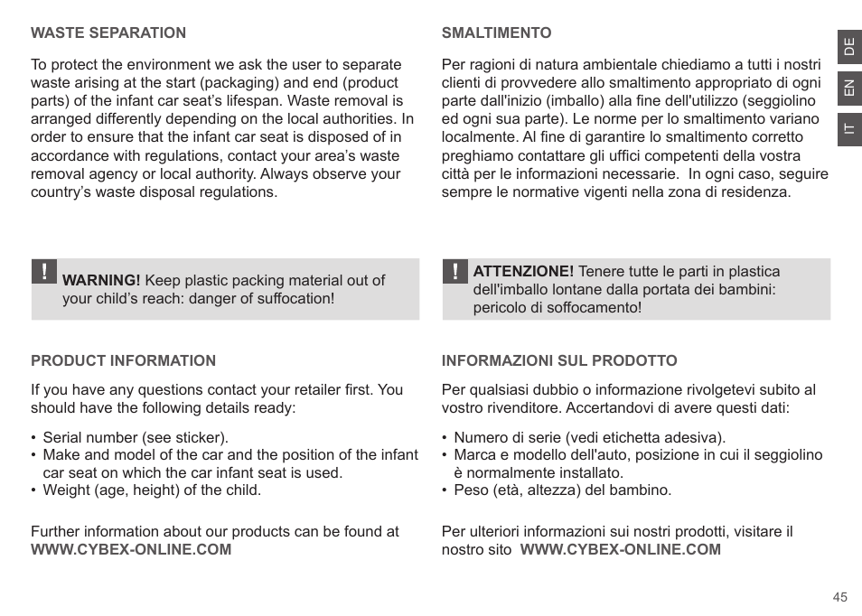 Cybex CLOUD Q User Manual | Page 45 / 190