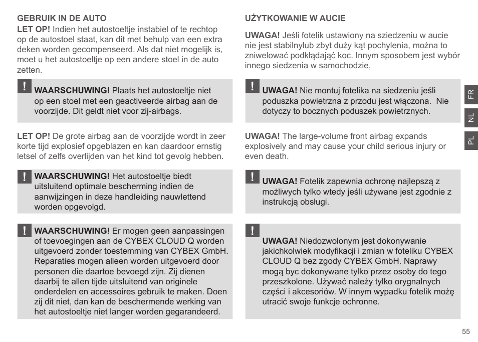 Cybex CLOUD Q User Manual | Page 55 / 190