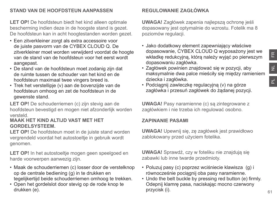 Cybex CLOUD Q User Manual | Page 61 / 190