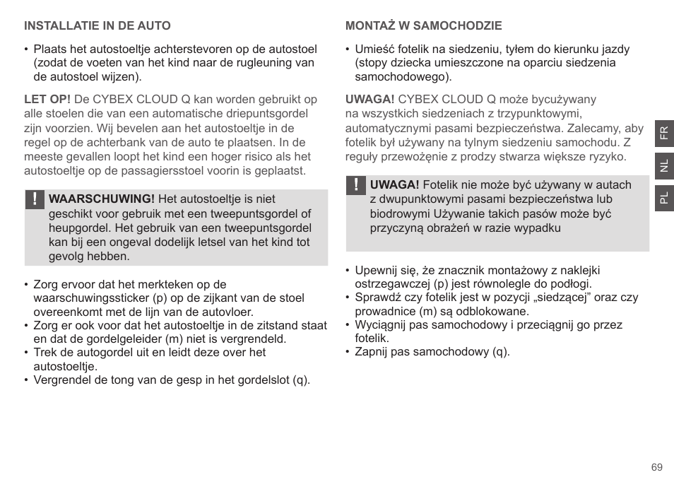 Cybex CLOUD Q User Manual | Page 69 / 190