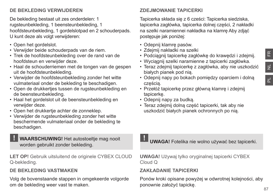 Cybex CLOUD Q User Manual | Page 87 / 190