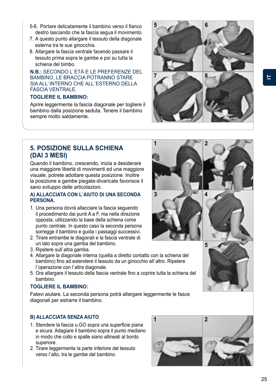 Posizione sulla schiena (dai 3 mesi) | Cybex U.GO User Manual | Page 25 / 76