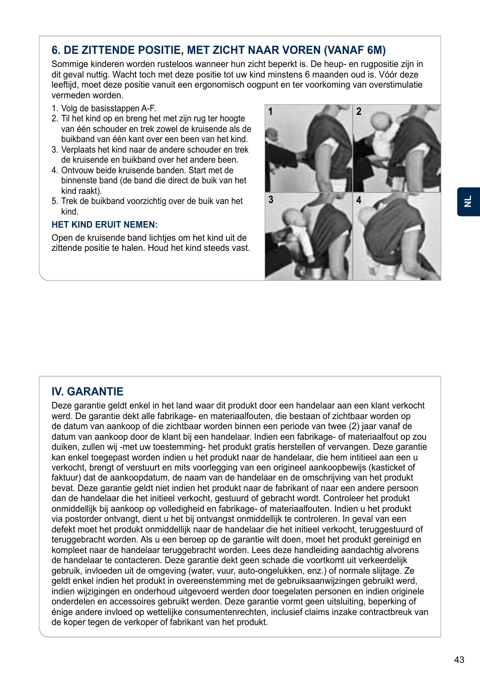 Iv. garantie | Cybex U.GO User Manual | Page 43 / 76