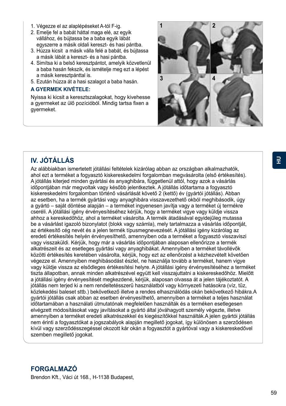 Forgalmazó iv. jótállás | Cybex U.GO User Manual | Page 59 / 76