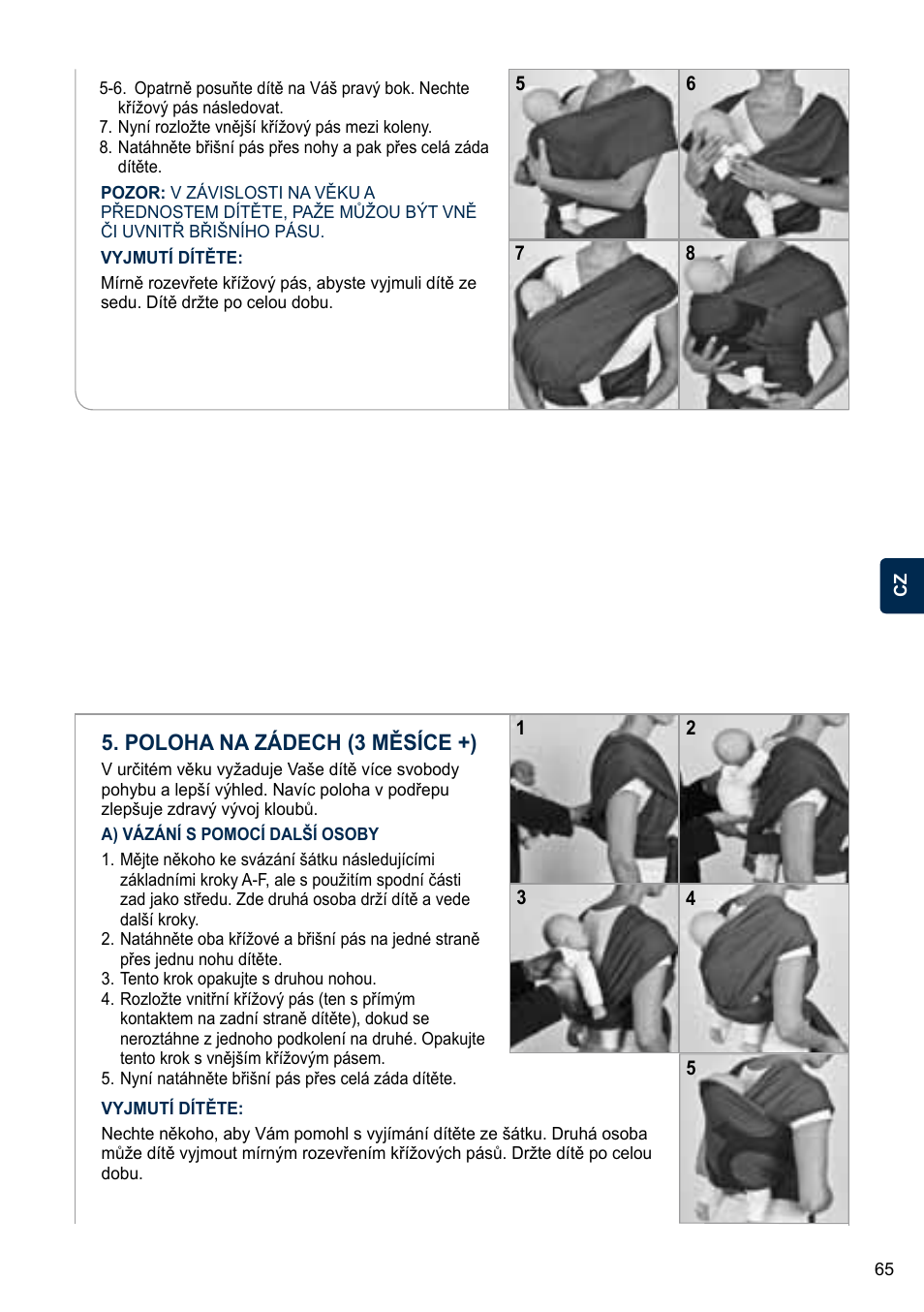 Poloha na zádech (3 měsíce +) | Cybex U.GO User Manual | Page 65 / 76