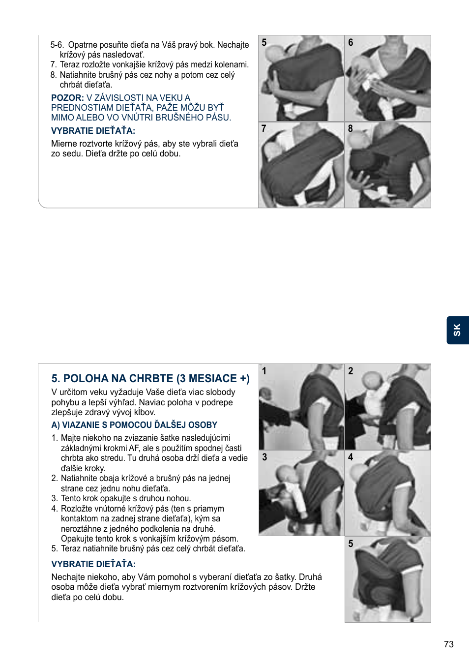 Poloha na chrbte (3 mesiace +) | Cybex U.GO User Manual | Page 73 / 76