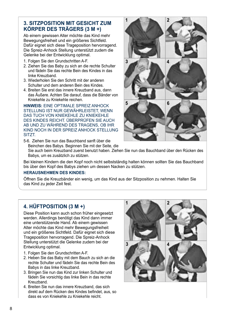 Hüftposition (3 m +) | Cybex U.GO User Manual | Page 8 / 76