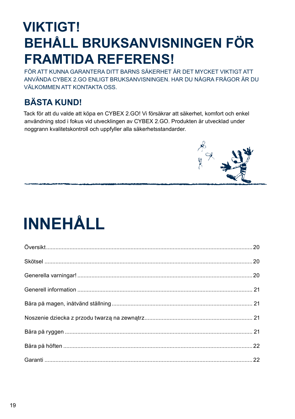 Innehåll | Cybex 2.GO User Manual | Page 23 / 43